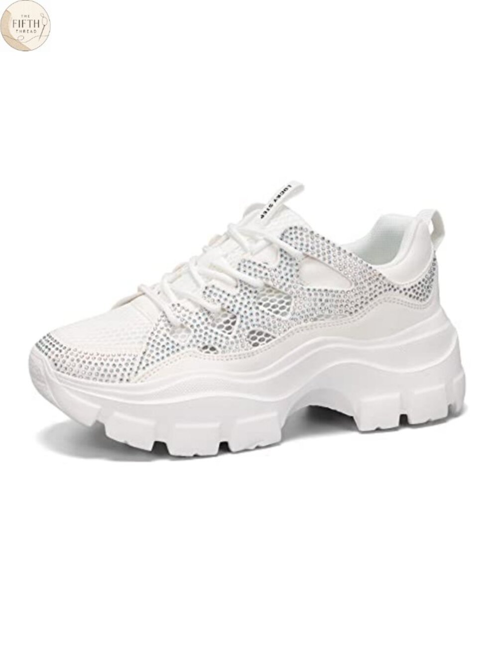 Chunky Platform Lace-Up Walking Sneakers